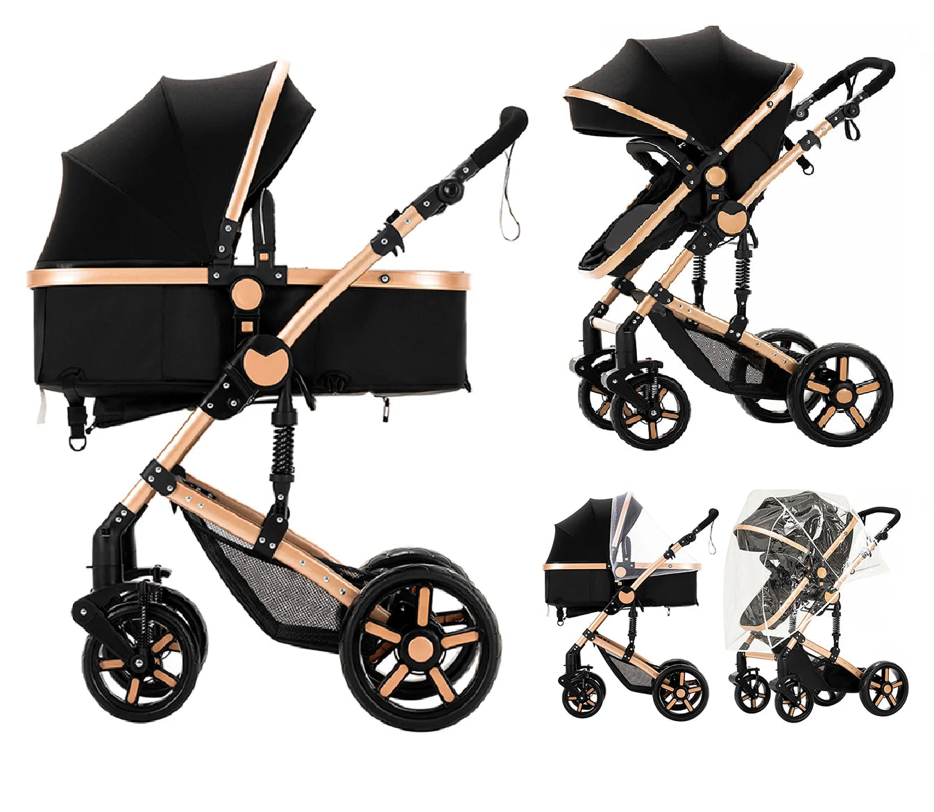 Selene Maison 3-in-1 Pram System — Ultra-Light, Newborn Elegance