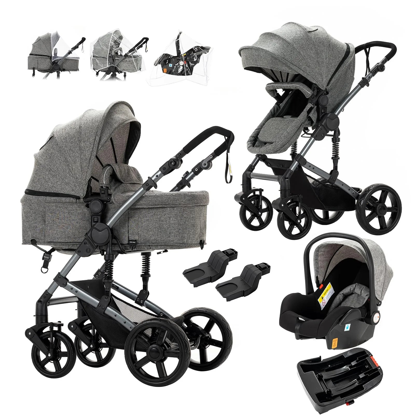 Selene Maison 3-in-1 Pram System — Ultra-Light, Newborn Elegance
