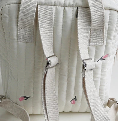 Ins Korean Embroidered Bear Mommy Bag Multi-functional Outdoor Lightweight Handbag Storage Diaper Bag White Travel Bag