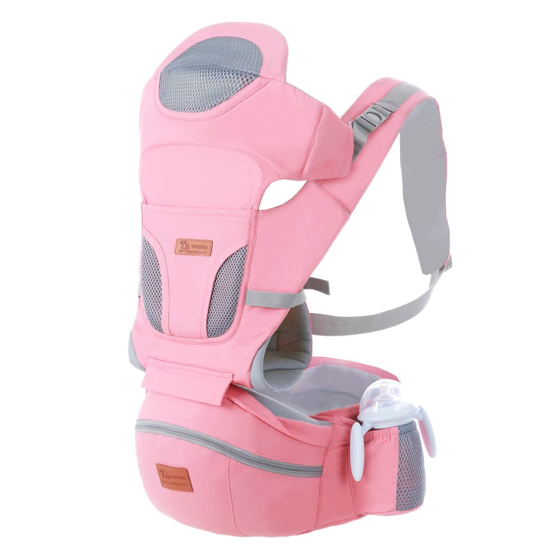 Selene Maison Ergonomic Baby Carrier with Hip Seat — Newborn to Toddler, Front- & Outward-Facing, Secure Chest Support for Comfortable Everyday Walks