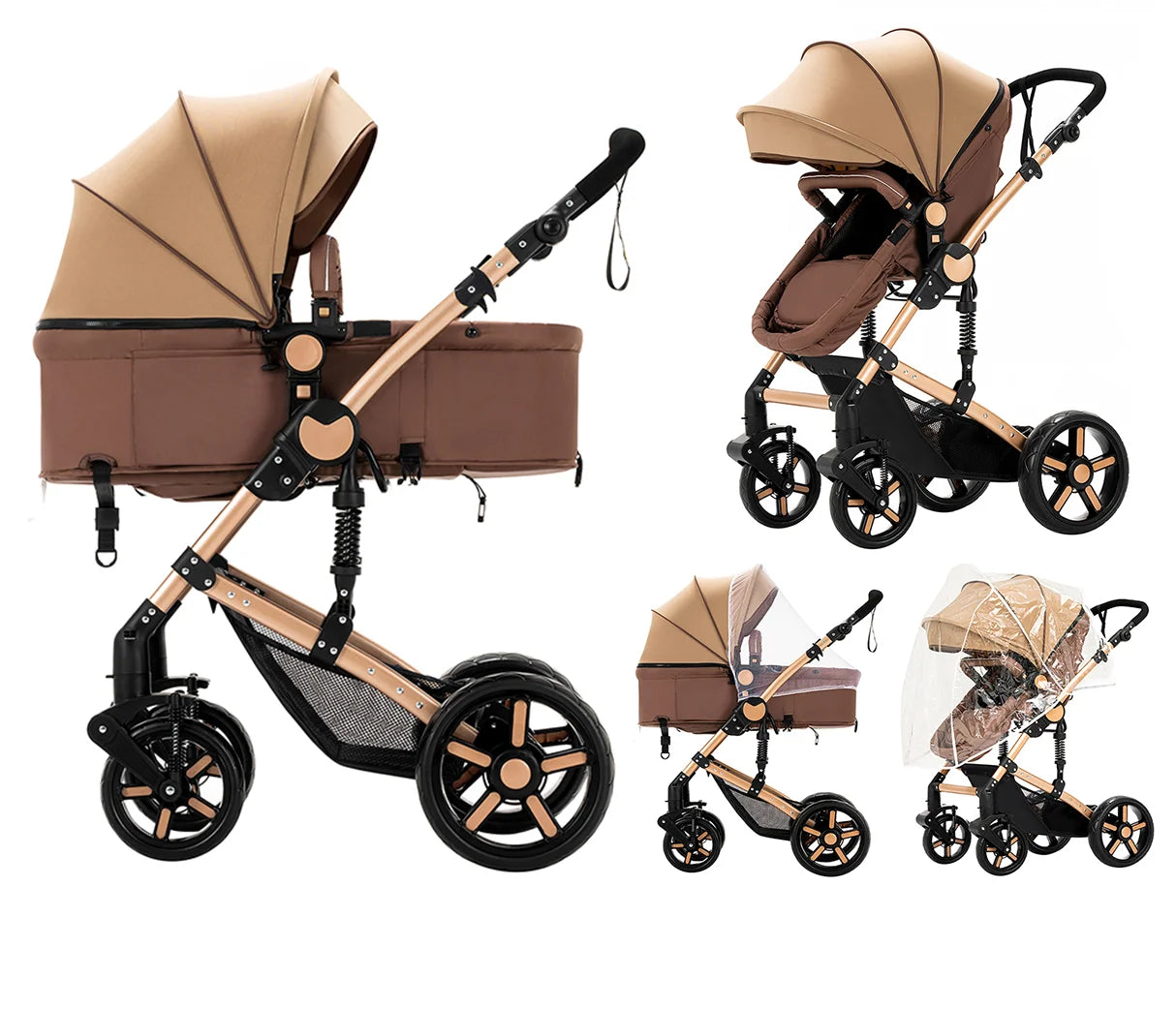 Selene Maison 3-in-1 Pram System — Ultra-Light, Newborn Elegance